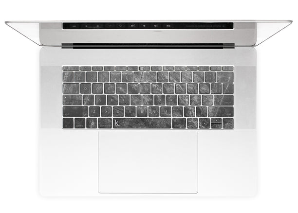 Achromatic Marble MacBook Keyboard Stickers alternate