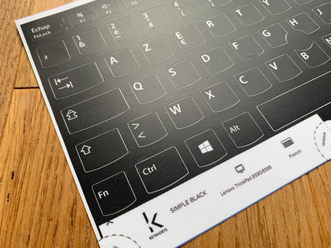 Black french keyboard stickers