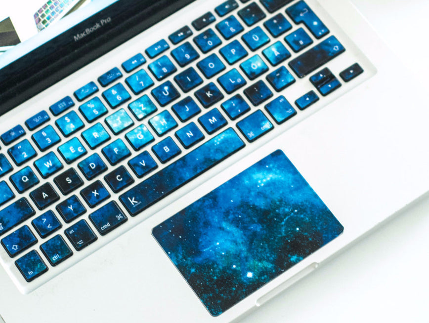 Blue Nebula MacBook Keyboard Decal Stickers at Keyshorts.com - 5