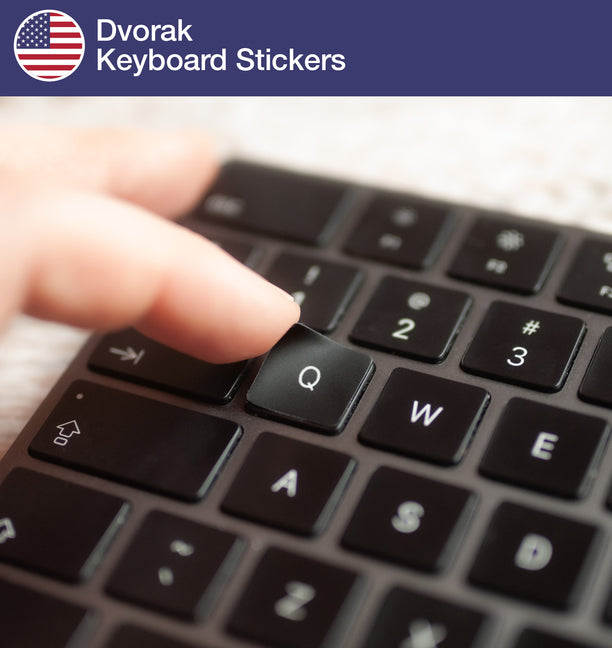 Dvorak Keyboard Stickers