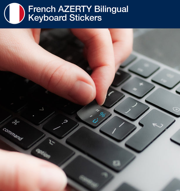 French AZERTY Bilingual Keyboard Stickers