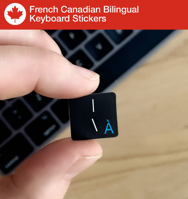 French (Canadian) Bilingual Keyboard Stickers