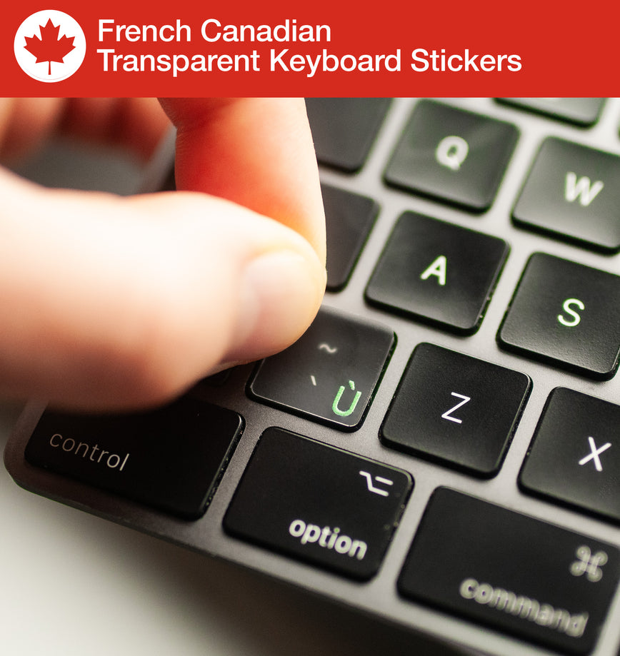 French (Canadian) Transparent Keyboard Stickers