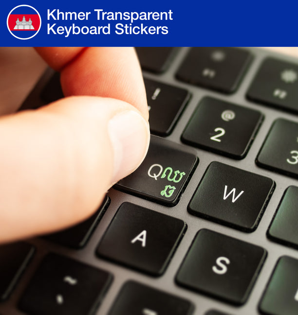 Khmer Transparent Keyboard Stickers with Khmer layout