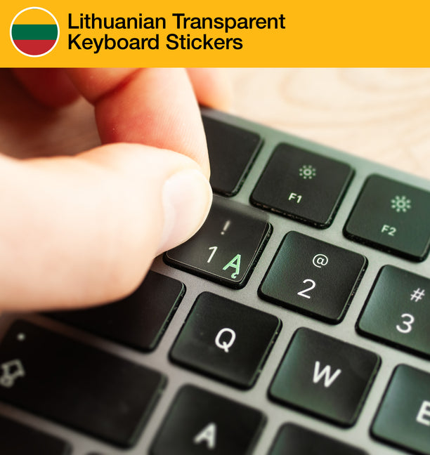 Lithuanian Transparent Keyboard Stickers with Lithuanian layout