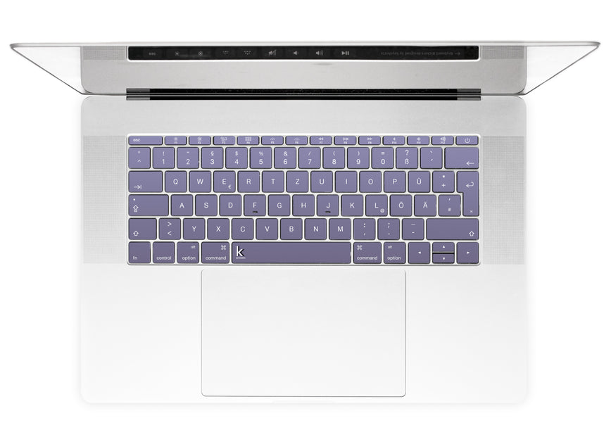 Orchid Gray MacBook Keyboard Stickers alternate German