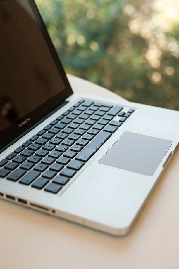 Space gray MacBook keyboard stickers