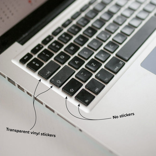 Transparent keyboard stickers