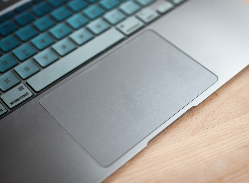 Transparent Laptop Trackpad Sticker closeup