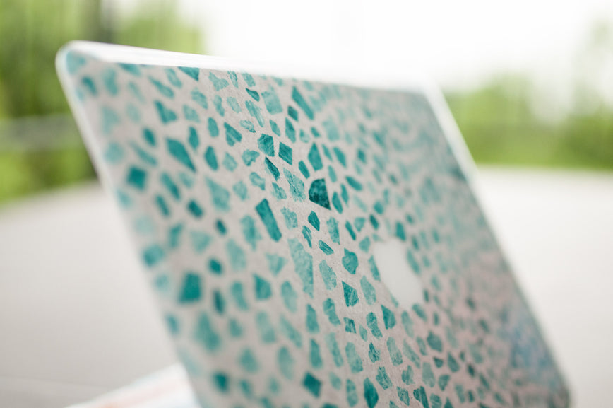 Turquoise Terrazzo MacBook Skin 4