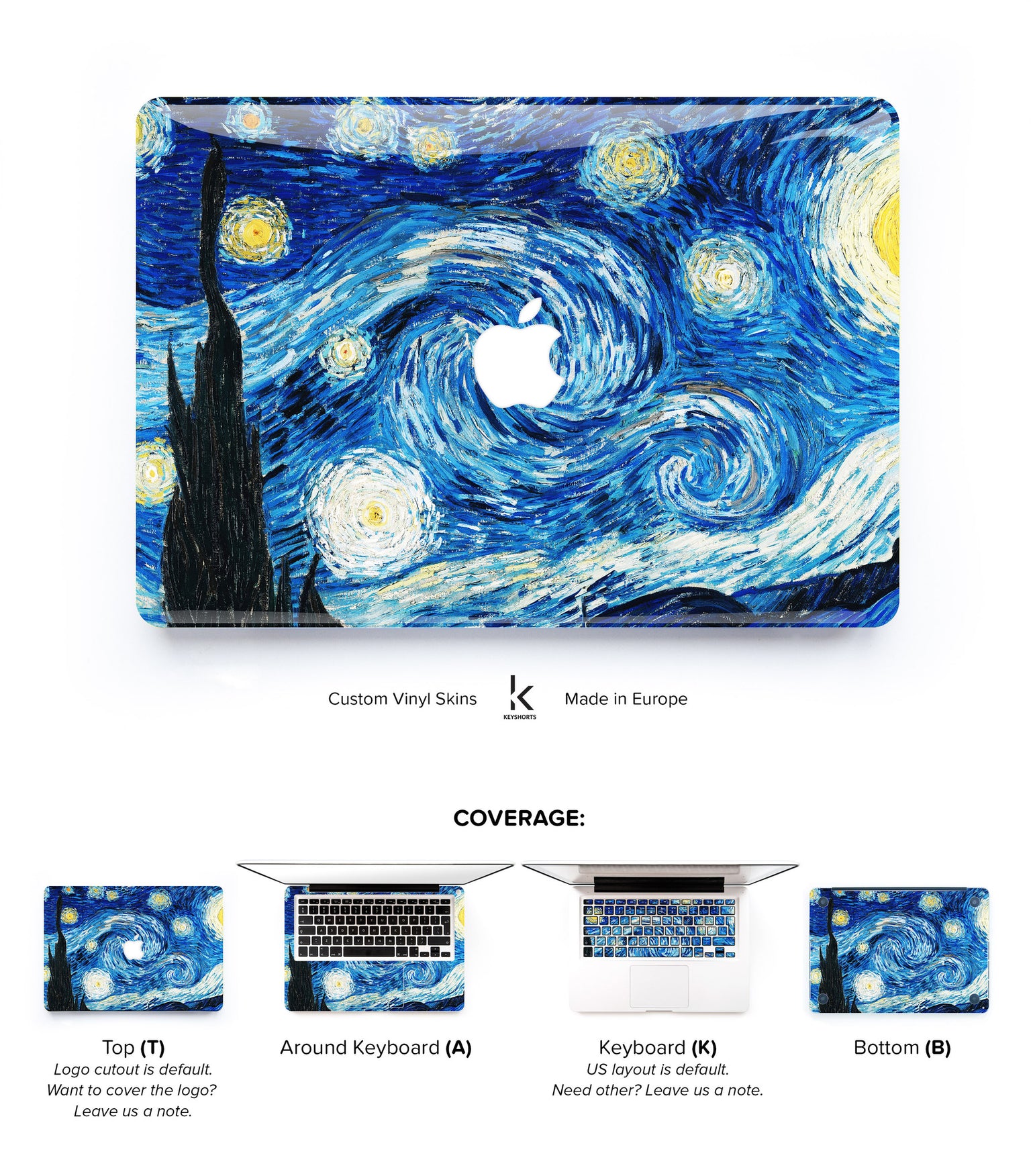 Van Gogh's Starry Night MacBook Skin