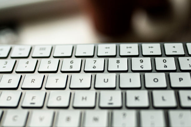 White keyboard stickers