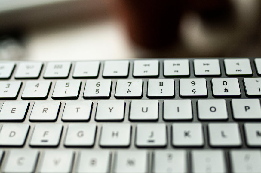 White keyboard stickers