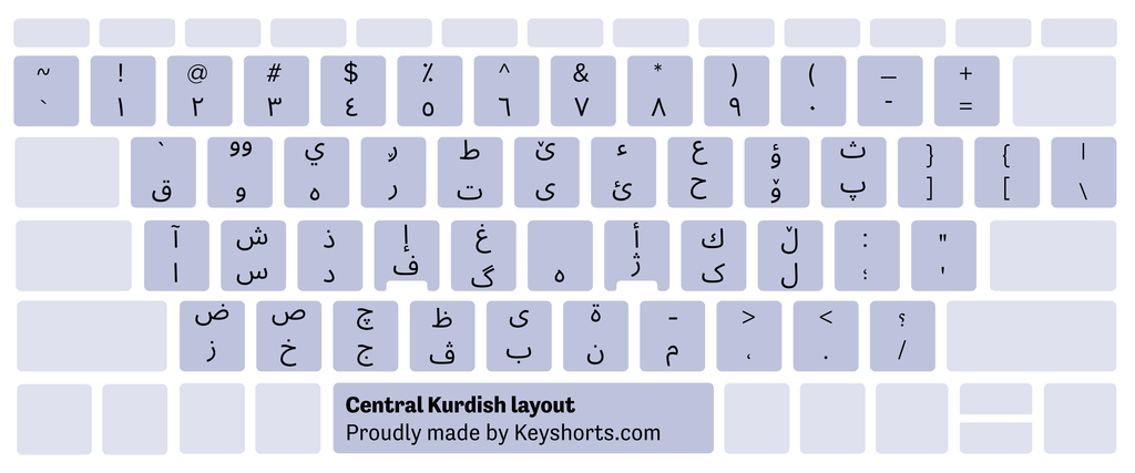 Central Kurdish Windows keyboard layout