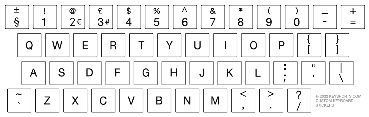 keyboard reference small