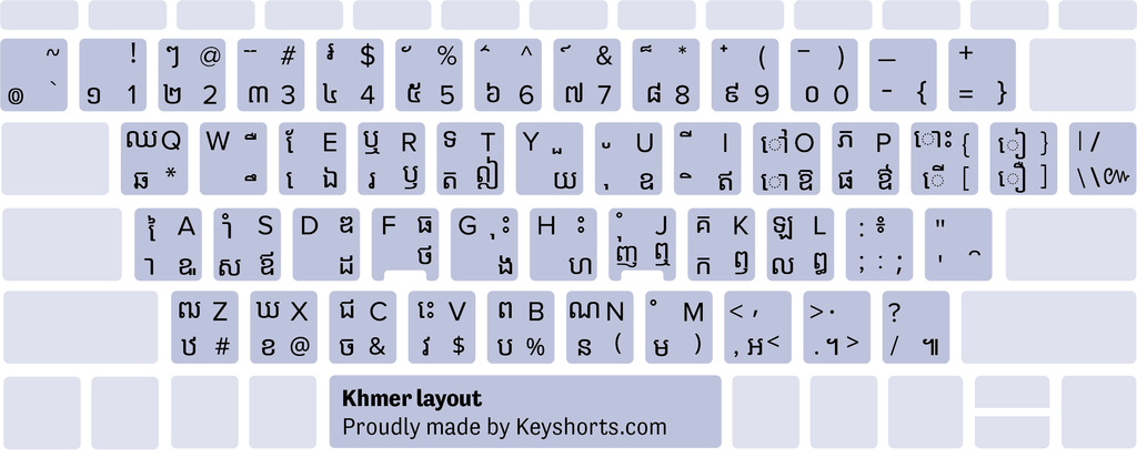 Khmer Windows keyboard layout