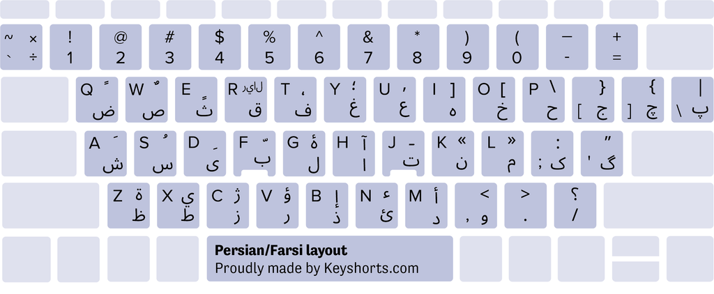 Persian Farsi Windows keyboard layout